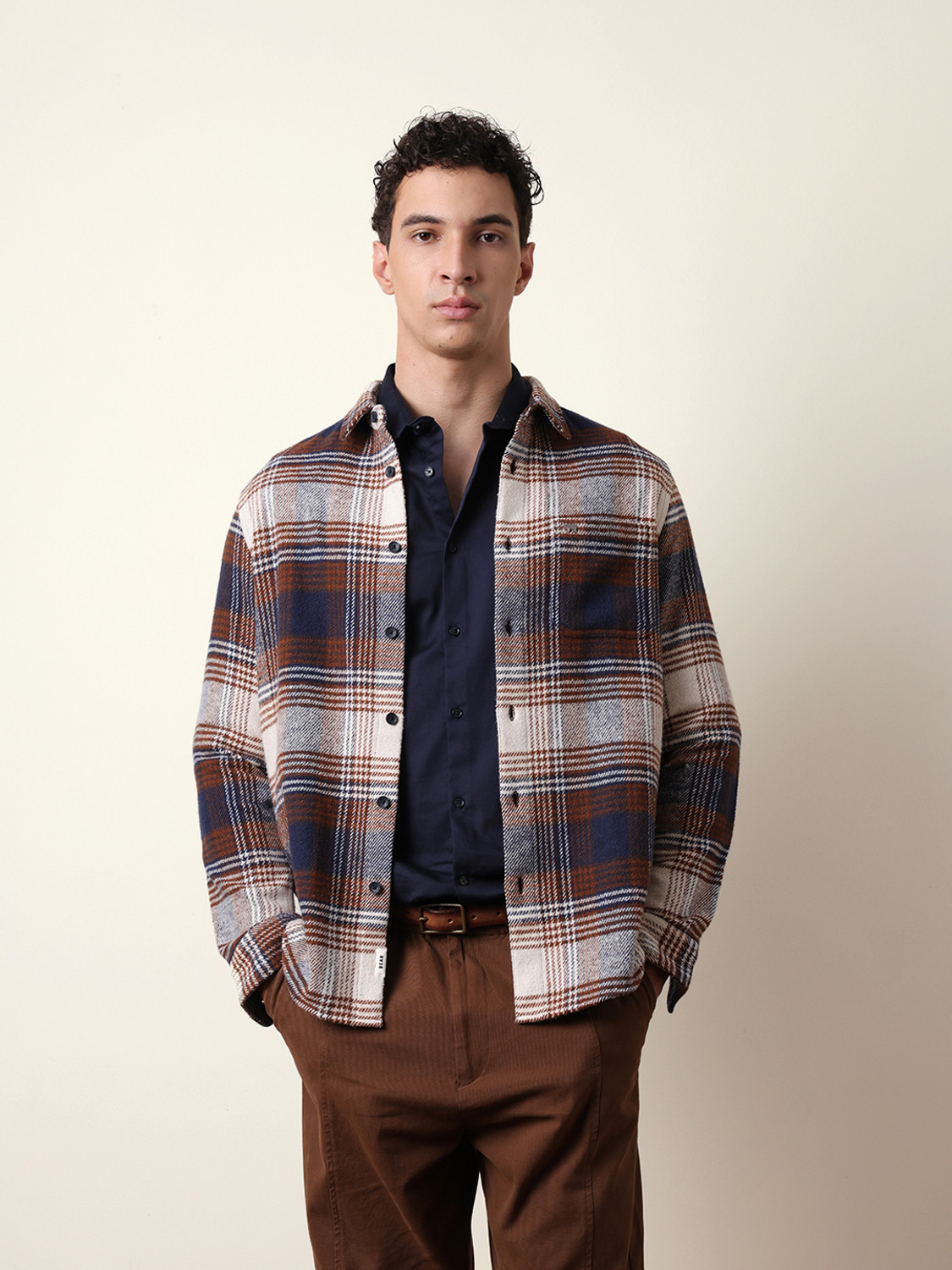 Image of THE BEAR HOUSE Men Checkered Casual Multicolor Shirt