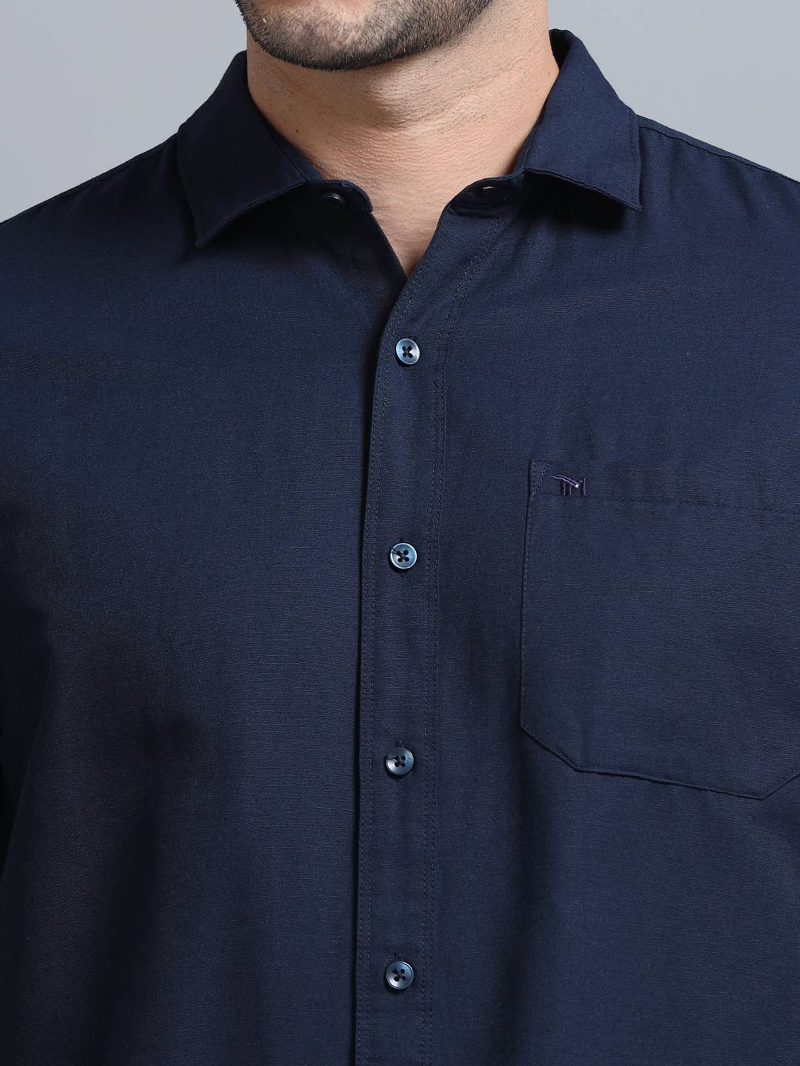 Tom Mackler Men Dark Blue Shirt - Image 5