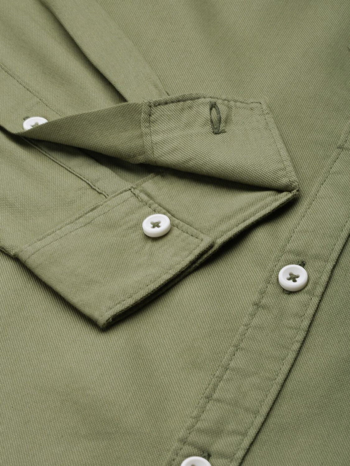 Image of The Indian Garage Co. Men Embroidered Casual Green Shirt