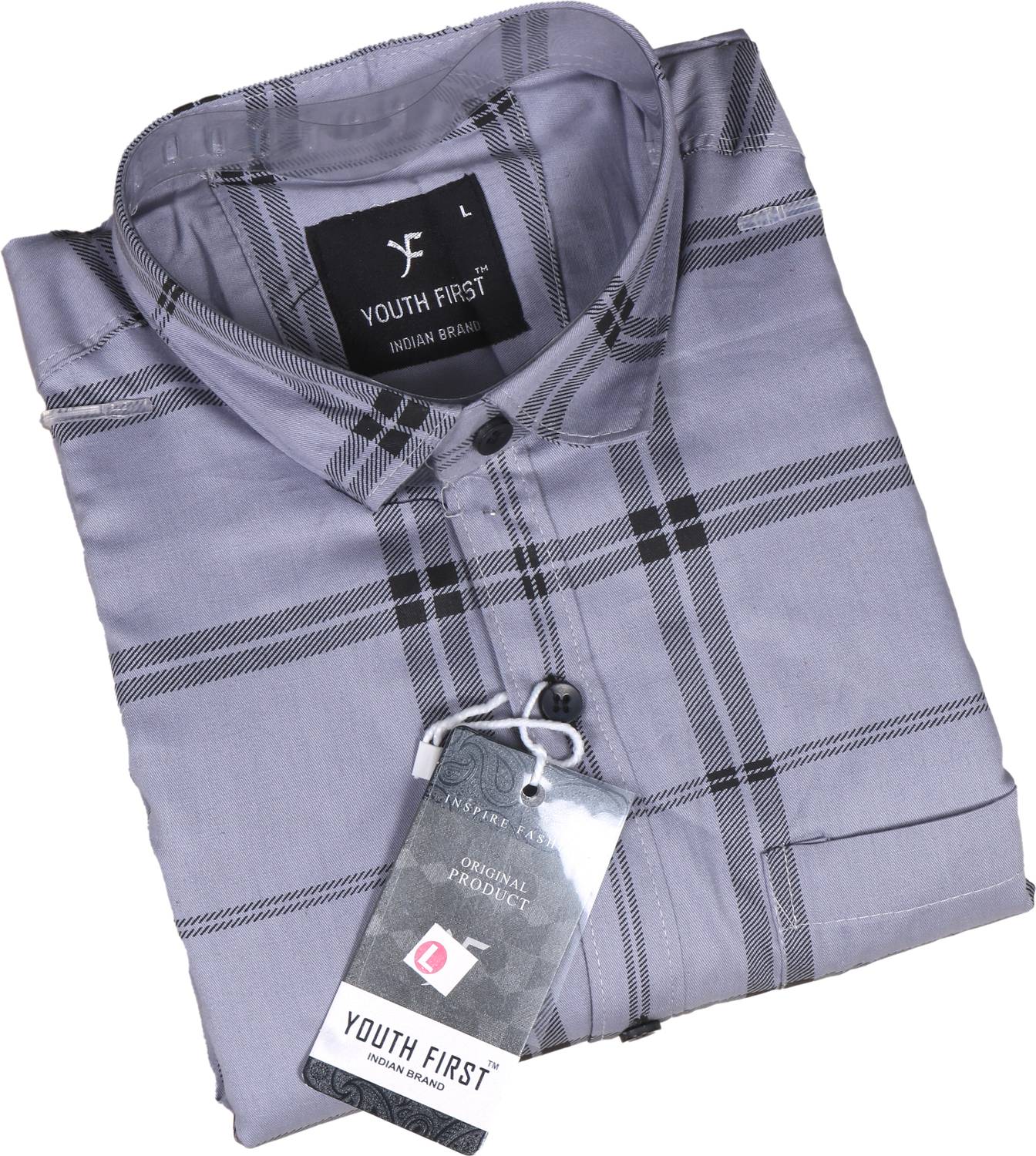 youth first Men Regular Fit Checkered Spread Collar Casual Shirt