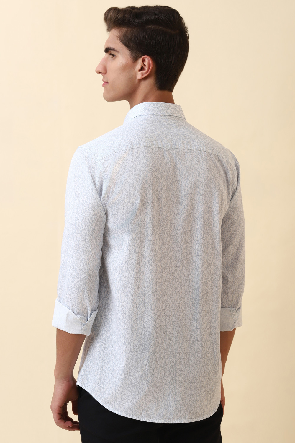 Image of Allen Solly Men Printed Casual White Shirt