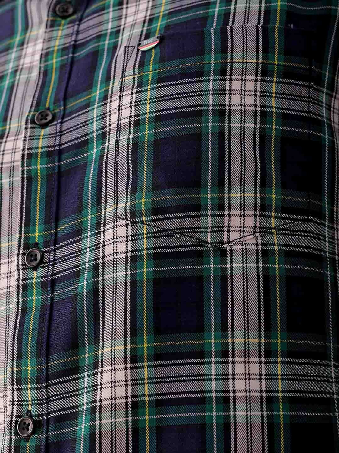 Image of The Indian Garage Co. Men Checkered Casual Blue Shirt
