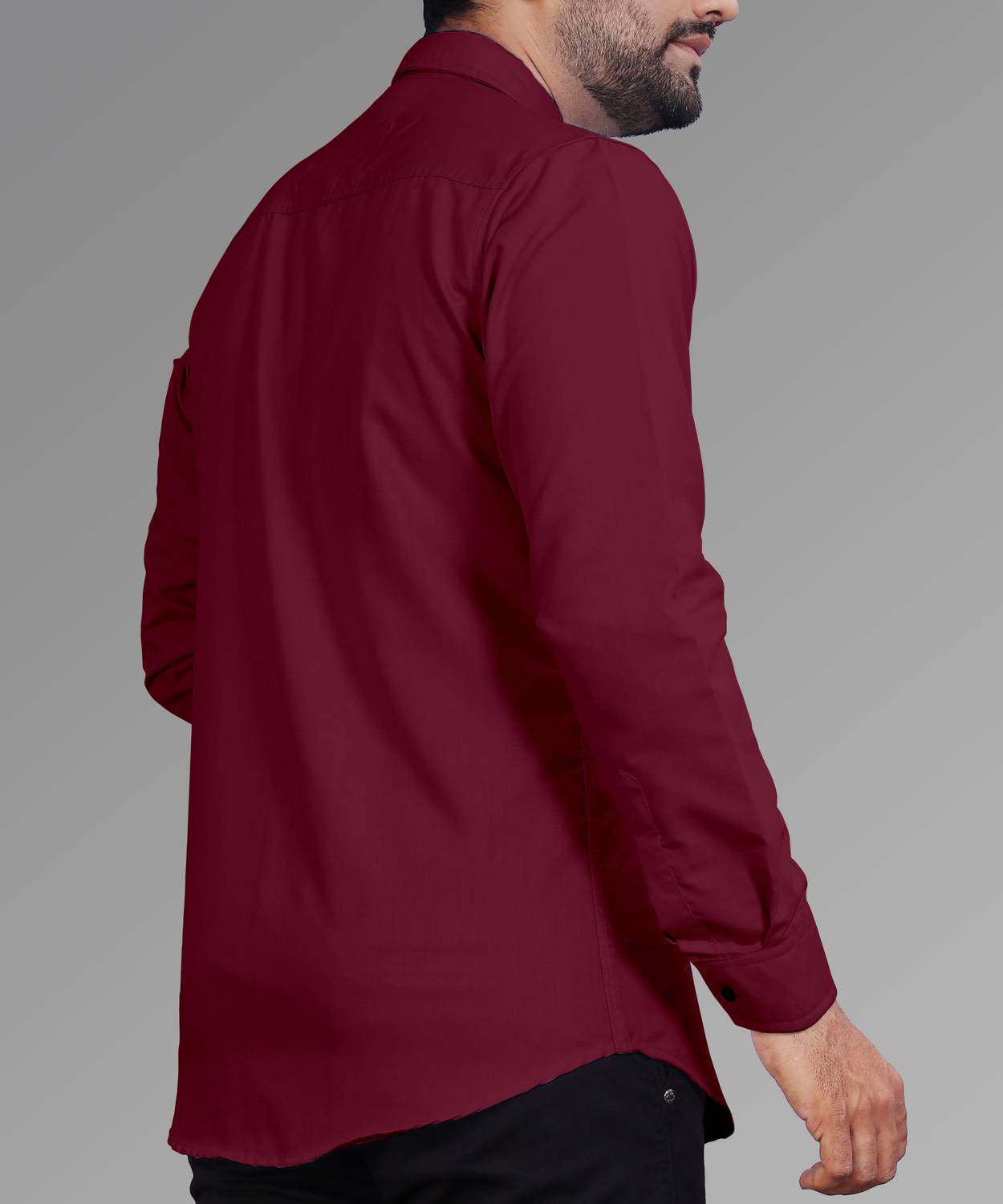 COMBRAIDED Men Maroon Casual Shirt - Image 2