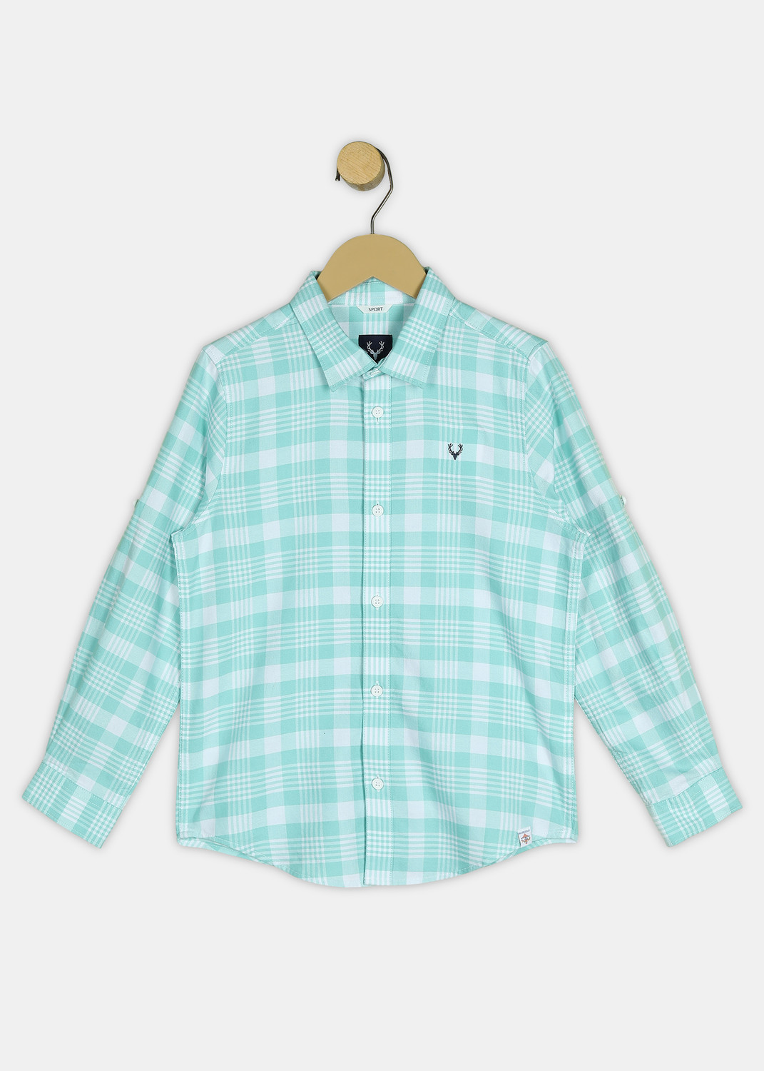 Image of Allen Solly Boys Checkered Casual Multicolor Shirt