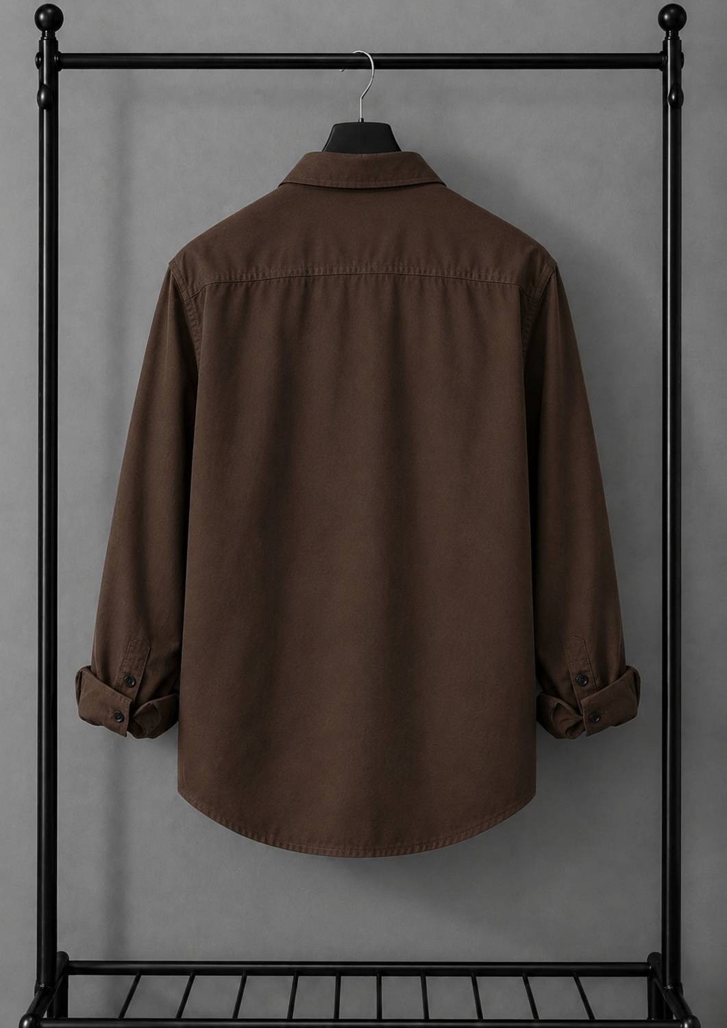 Marmic Fab Men Solid Casual Brown Shirt - Image 2