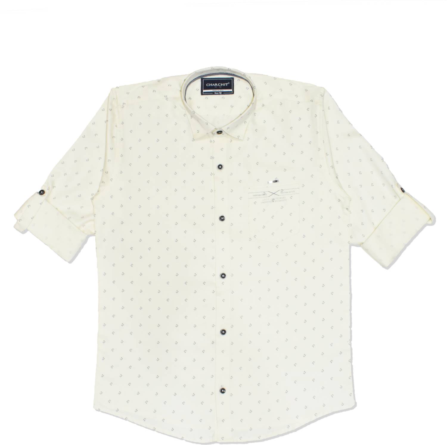 Charchit Boys Printed Casual Yellow Shirt