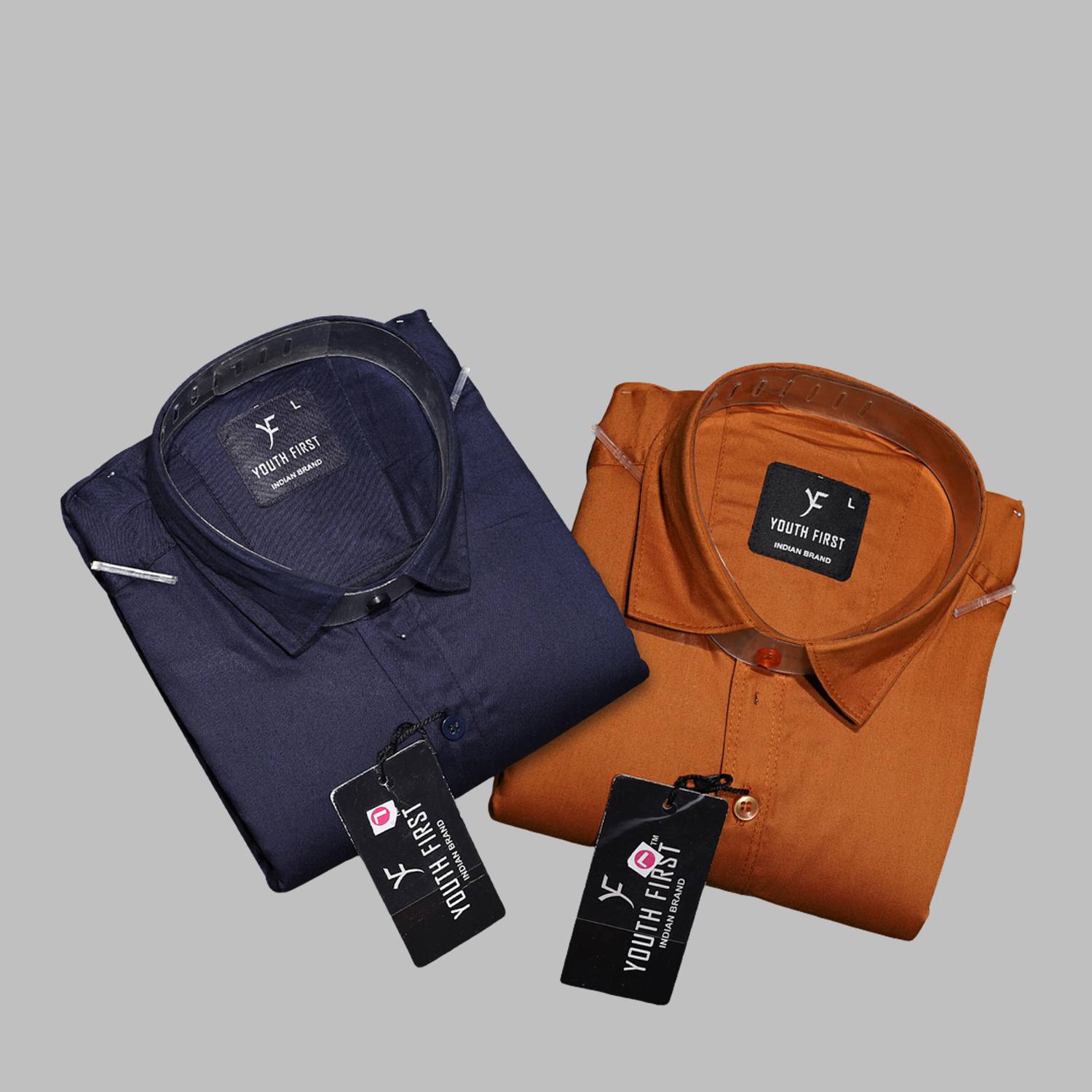 youth first Men Relaxed Fit Fit Solid Spread Collar Formal Shirt