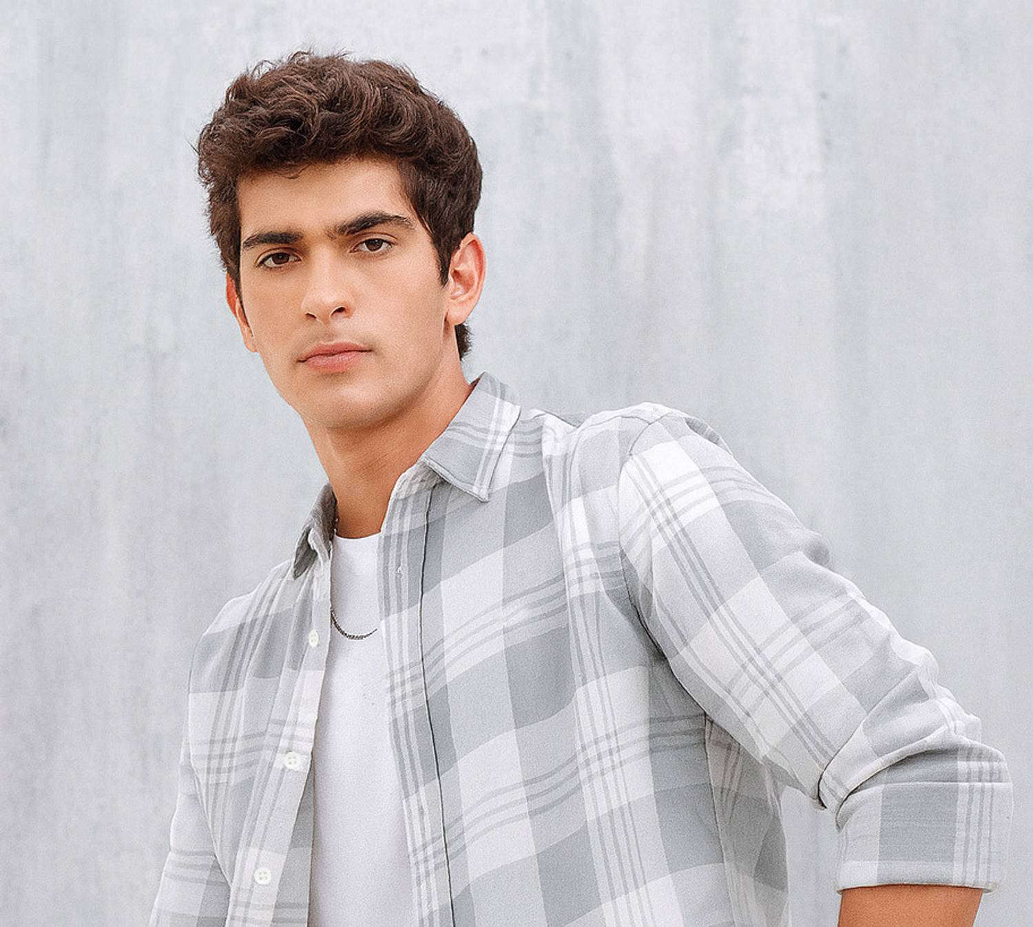 SHIRTZONE Men Checkered Grey Shirt - Image 3