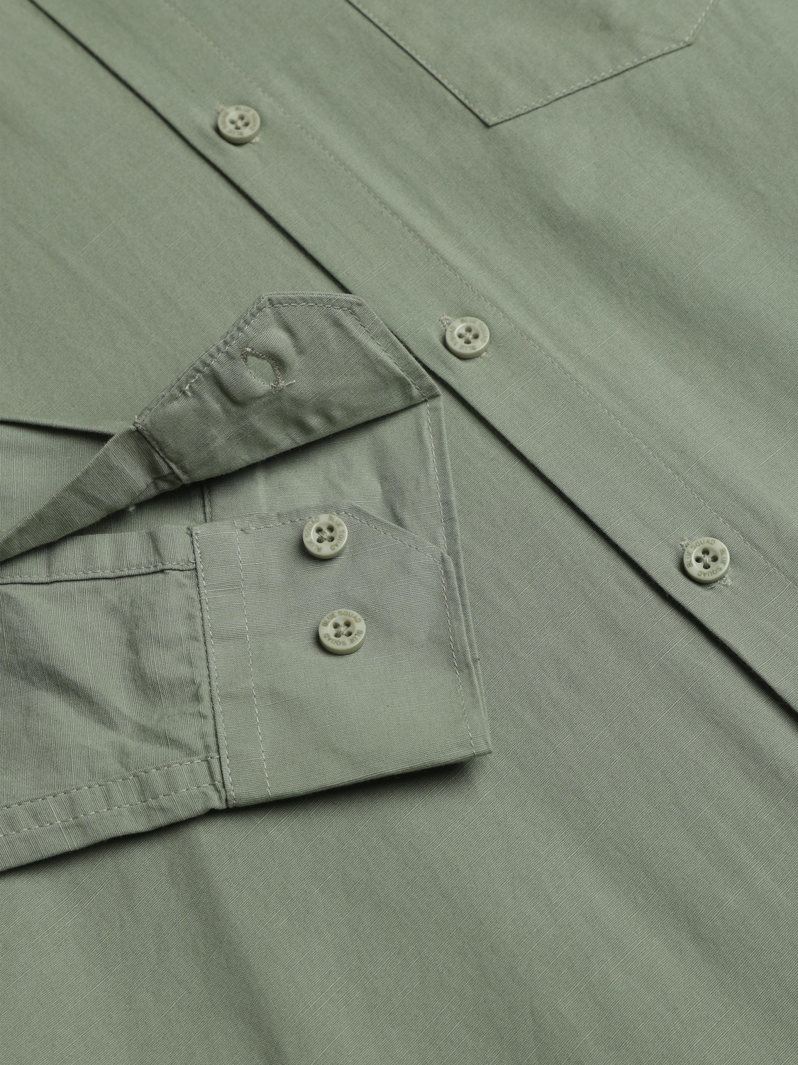 Image of BLUE SQUAD Men Solid Casual Green Shirt