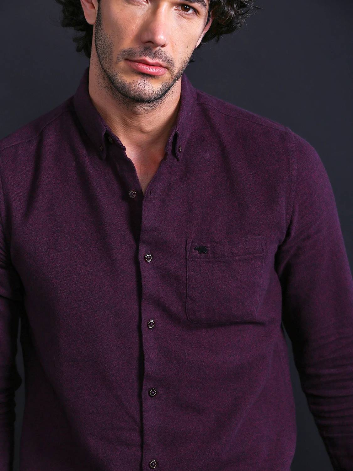 THE BEAR HOUSE Men Purple Casual Shirt - Image 5