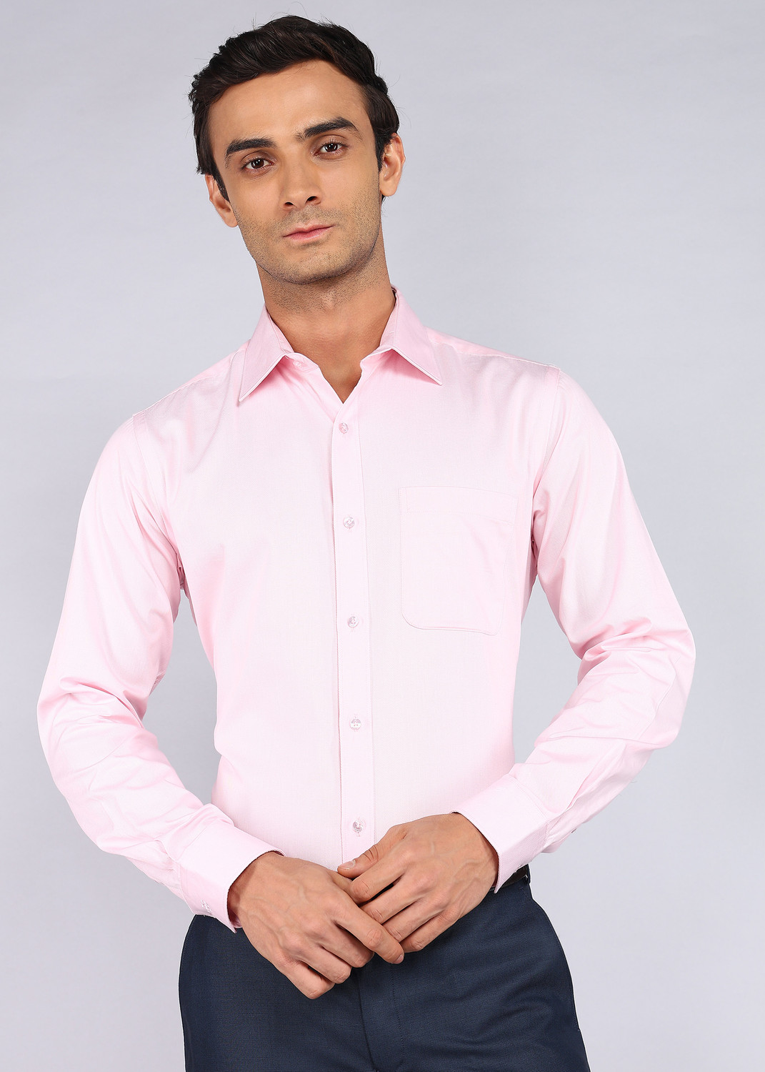 Image of Raymond Men Solid Formal Red Shirt