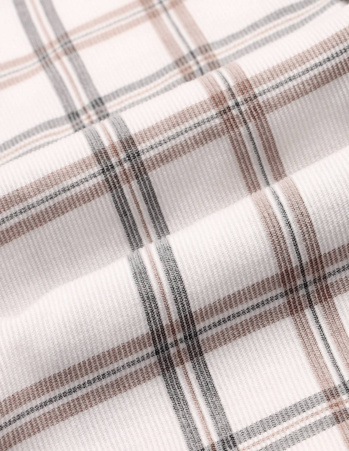 U.S. POLO ASSN. Boys Checkered Casual Beige Shirt - Image 3