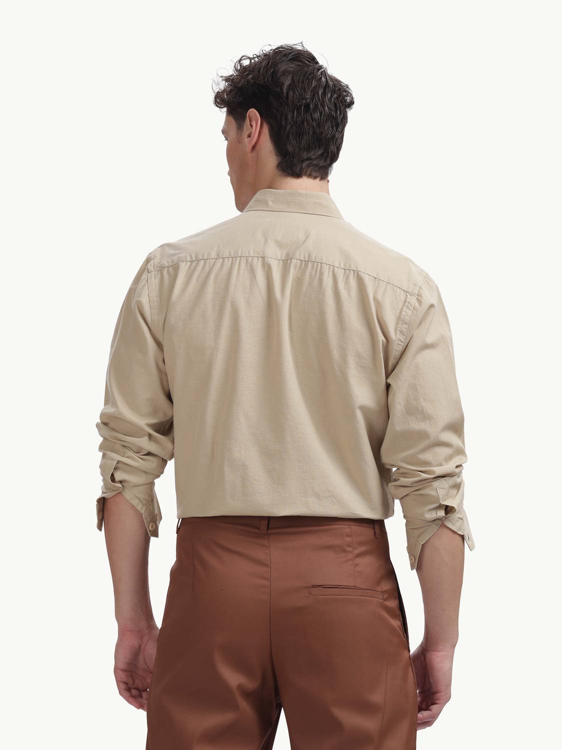 Blue Squad Men Beige Casual Shirt - Image 2
