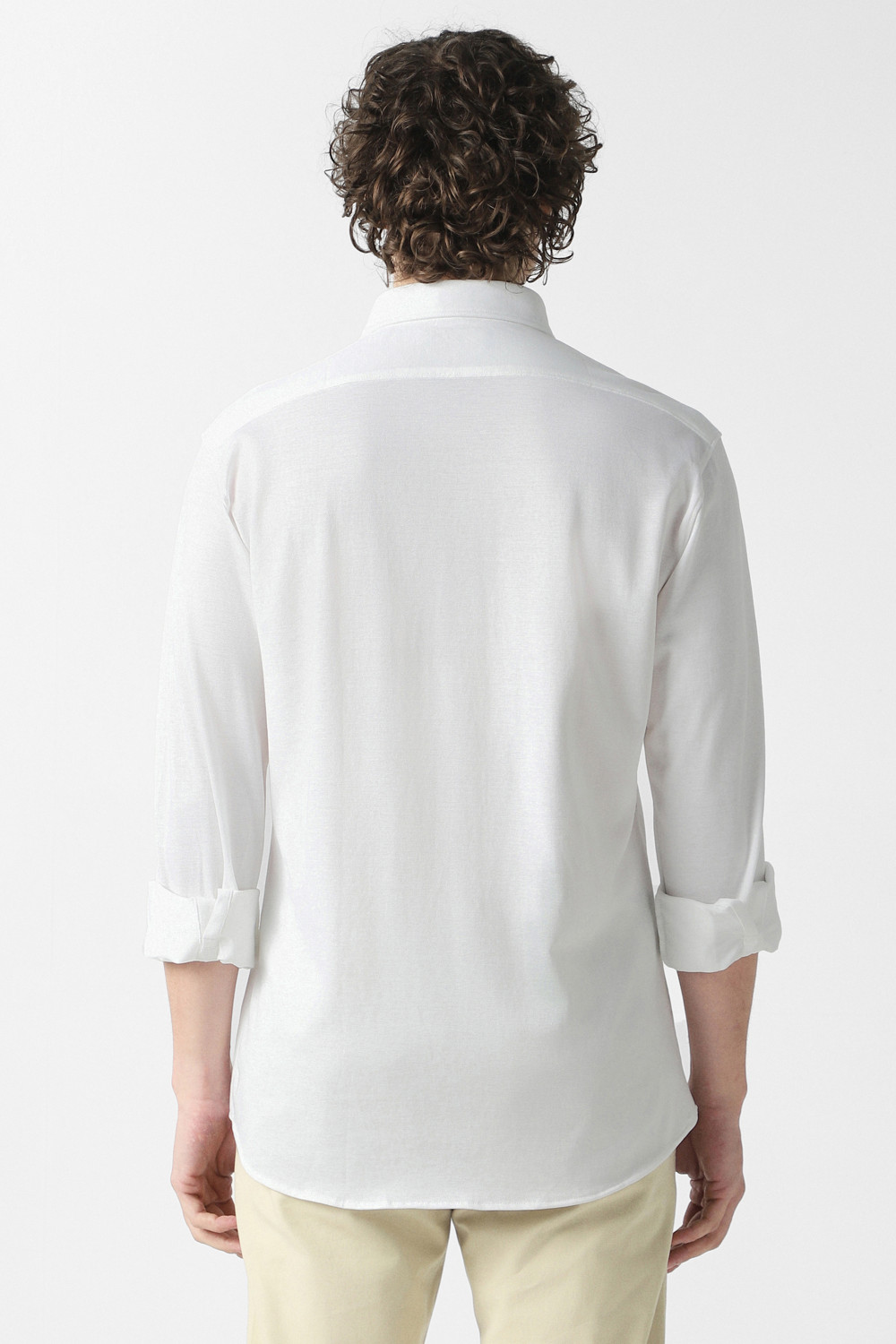 Image of VAN HEUSEN SPORT Men Solid Casual White Shirt