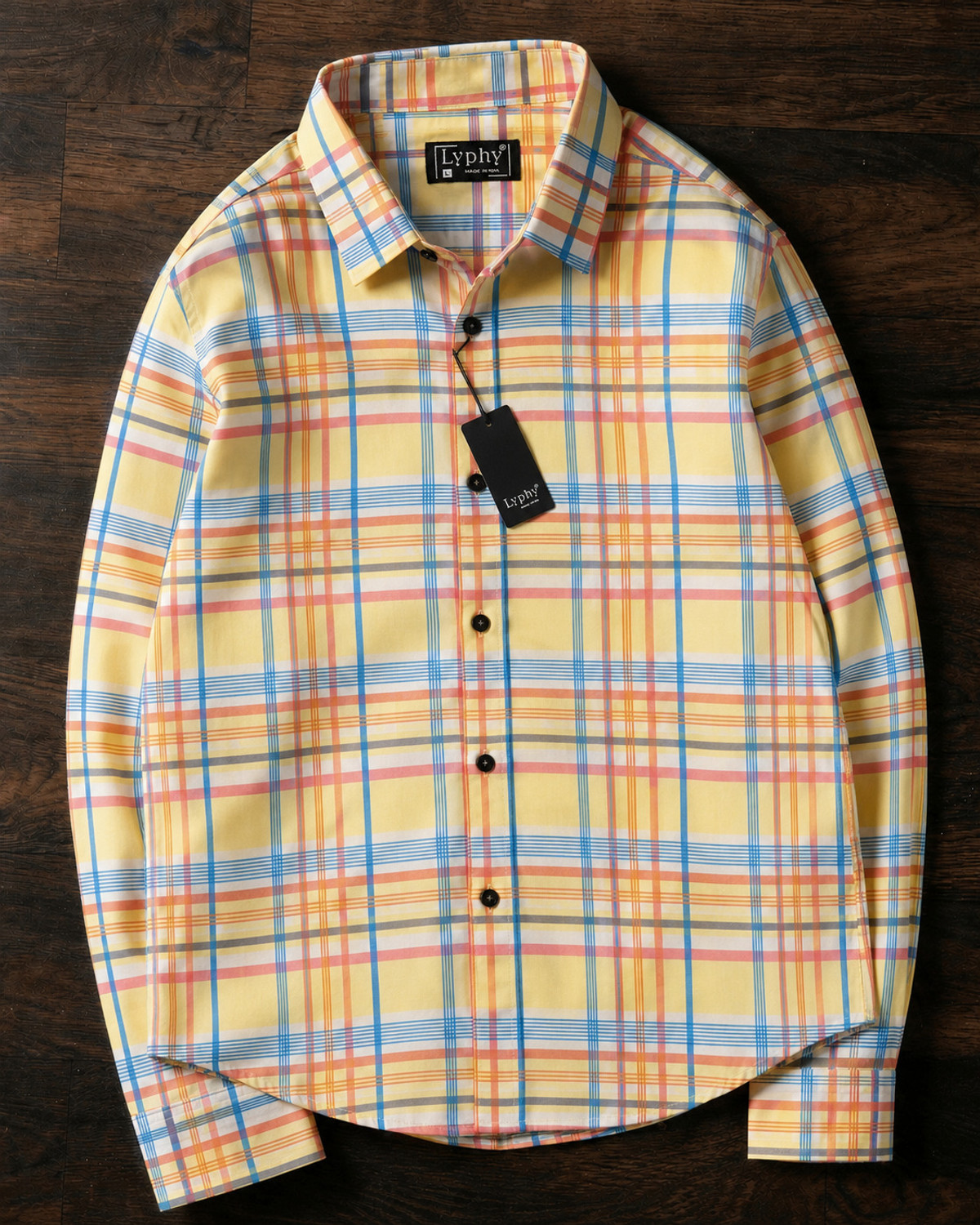 Image of Lyphy Men Checkered Casual Multicolor Shirt