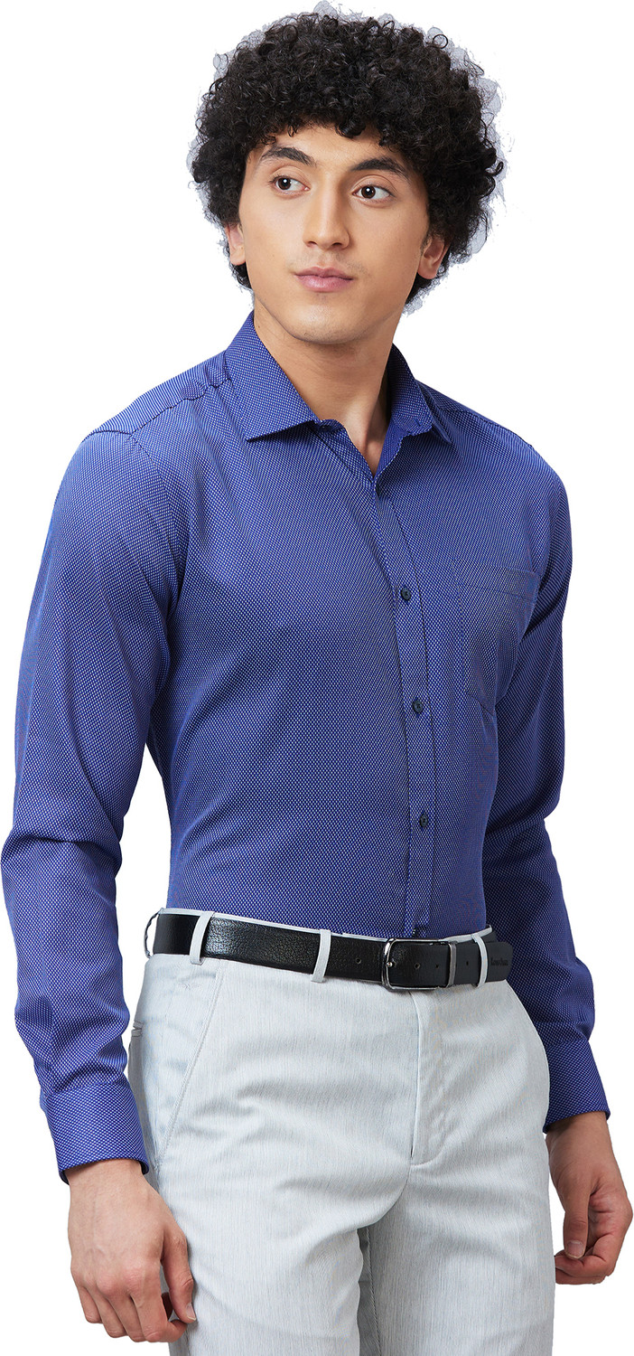 Image of PARK AVENUE Men Slim Fit Checkered Formal Shirt