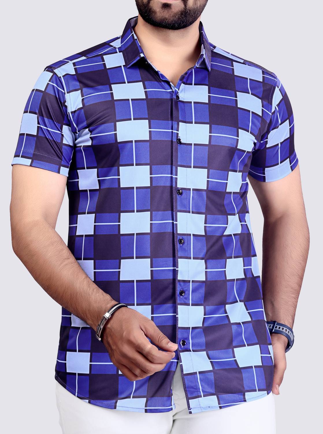 sti Men Regular Fit Checkered Casual Shirt