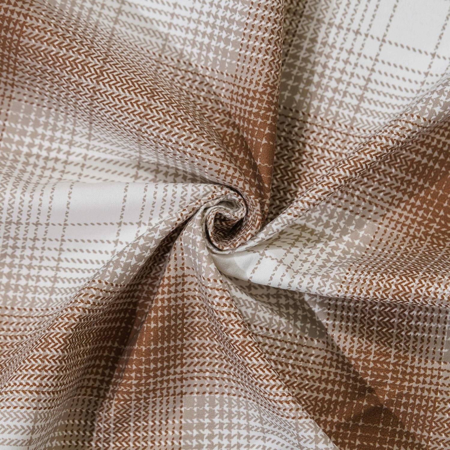 RAHUL LOOK Men Checkered Casual Shirt, White, Brown - Image 3