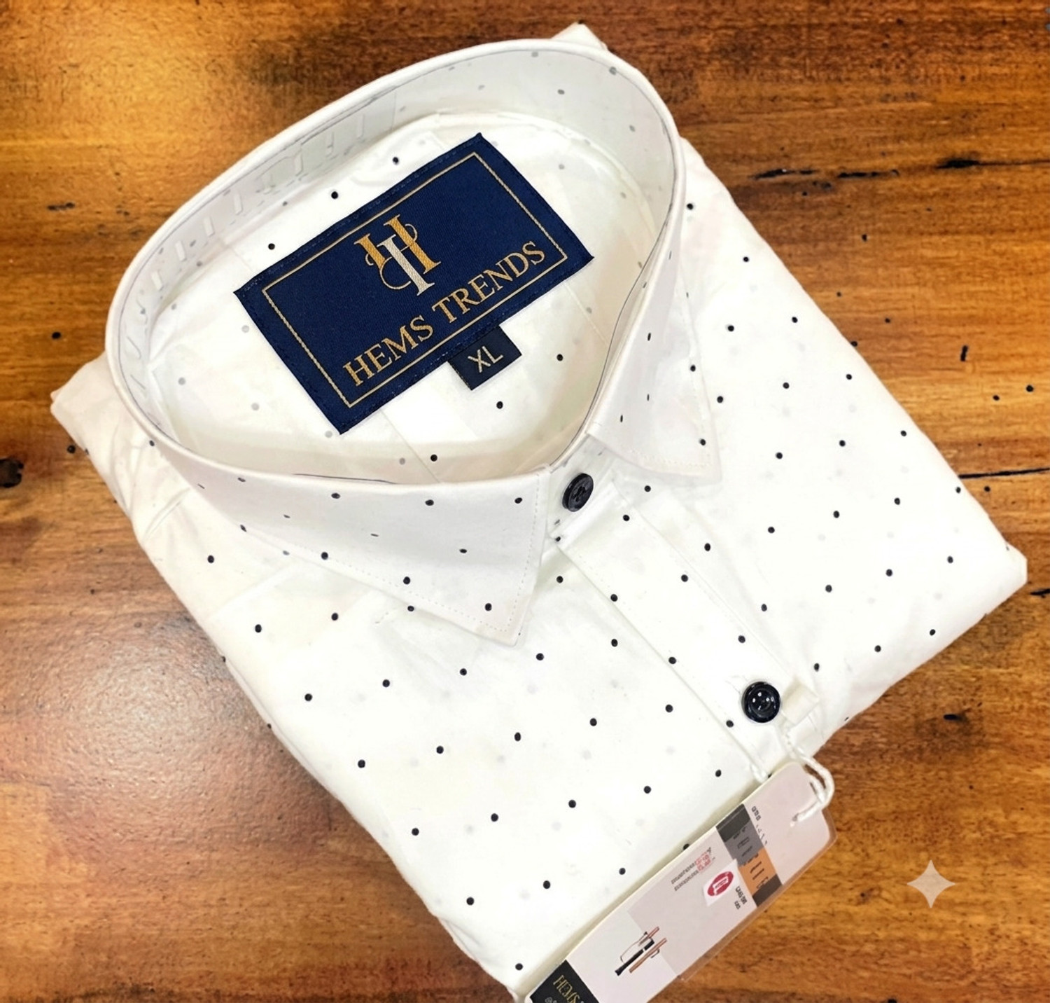 Image of Hems trends Men Printed Casual White Shirt