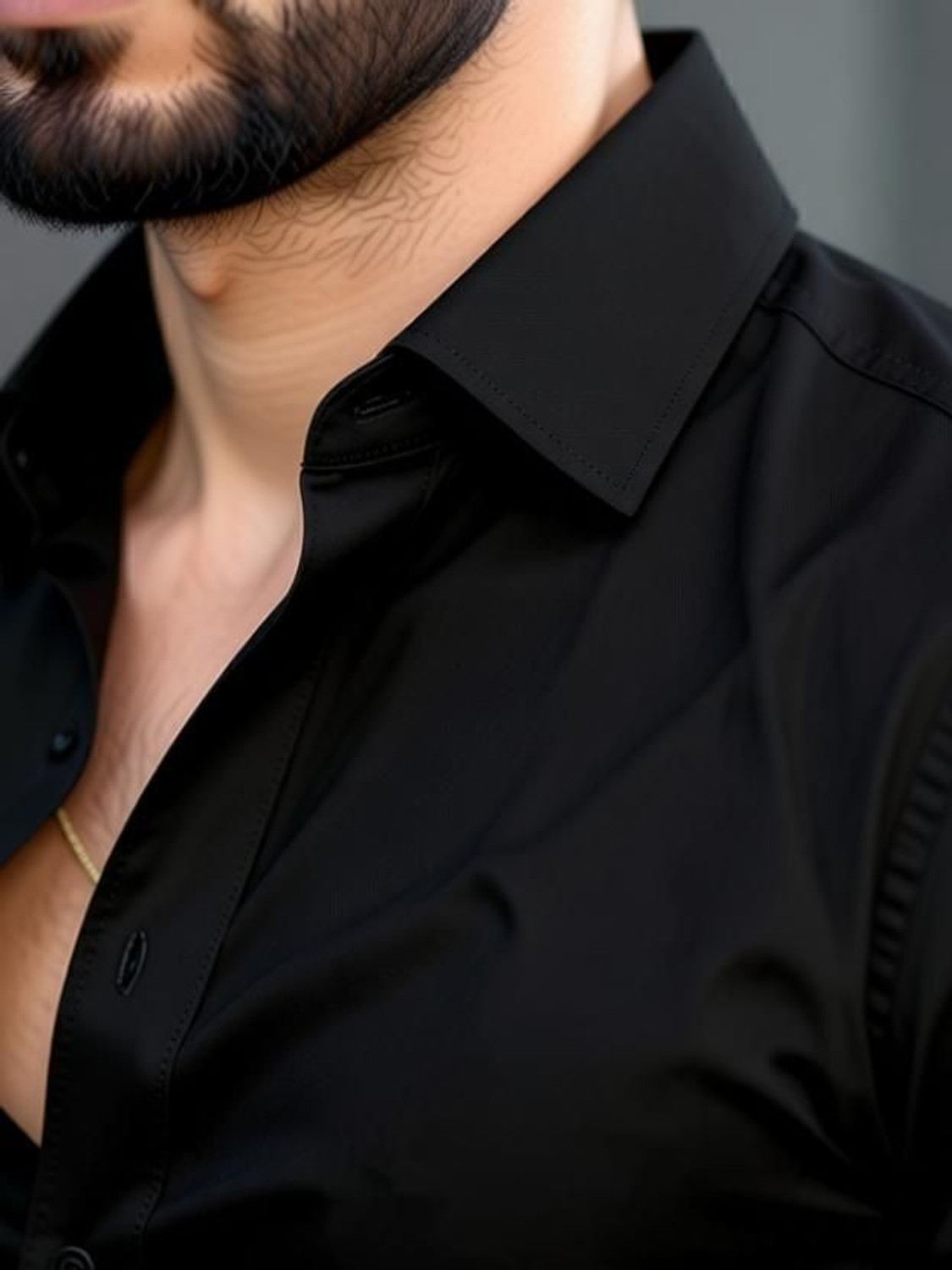 Image of jumi enterprise Men Solid Casual Black Shirt