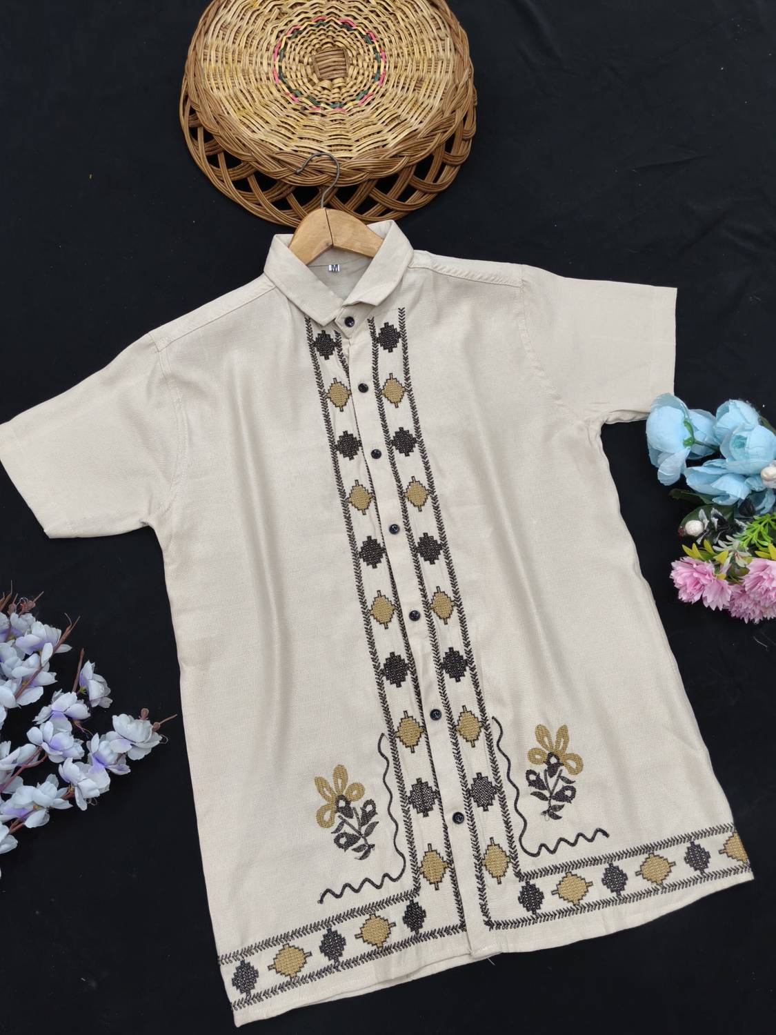 VG BROTHER Men Embroidered Multicolor Shirt - Image 4