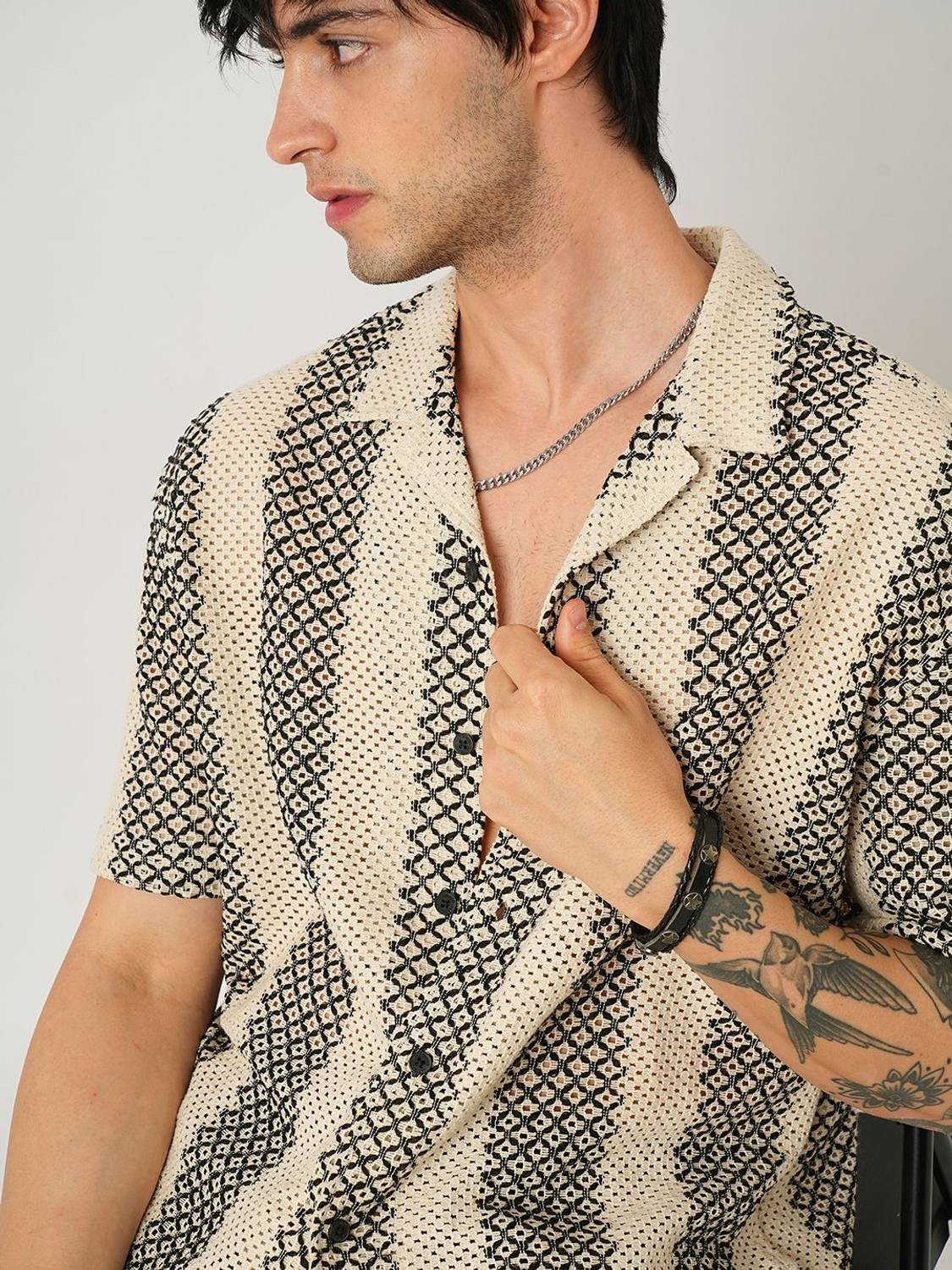 VASTRADO Men Beige Casual Shirt - Image 4