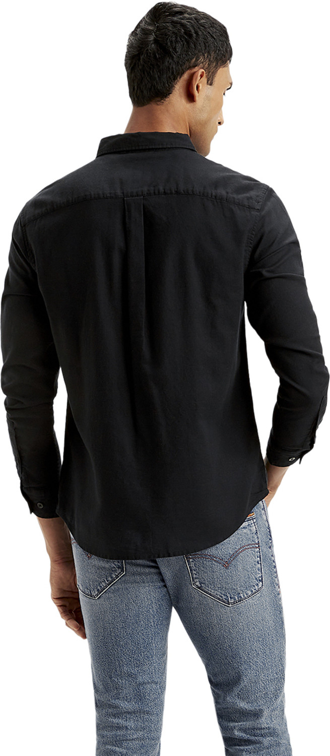 Image of LEVI'S Men Solid Casual Black Shirt