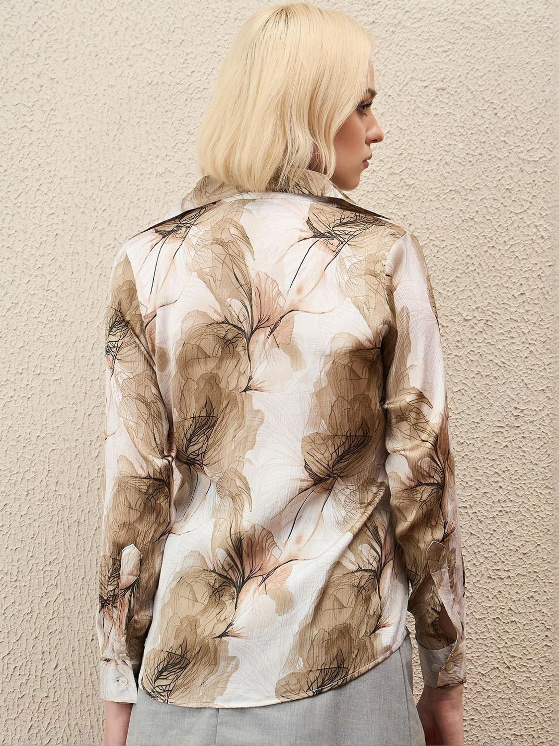 Image of Roadster Women Printed Party Brown Shirt