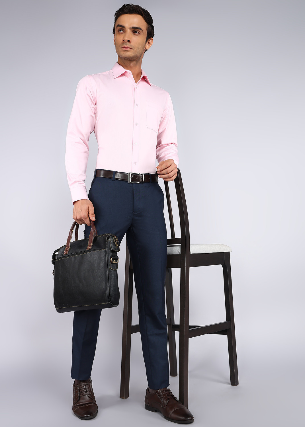 Image of Raymond Men Solid Formal Red Shirt