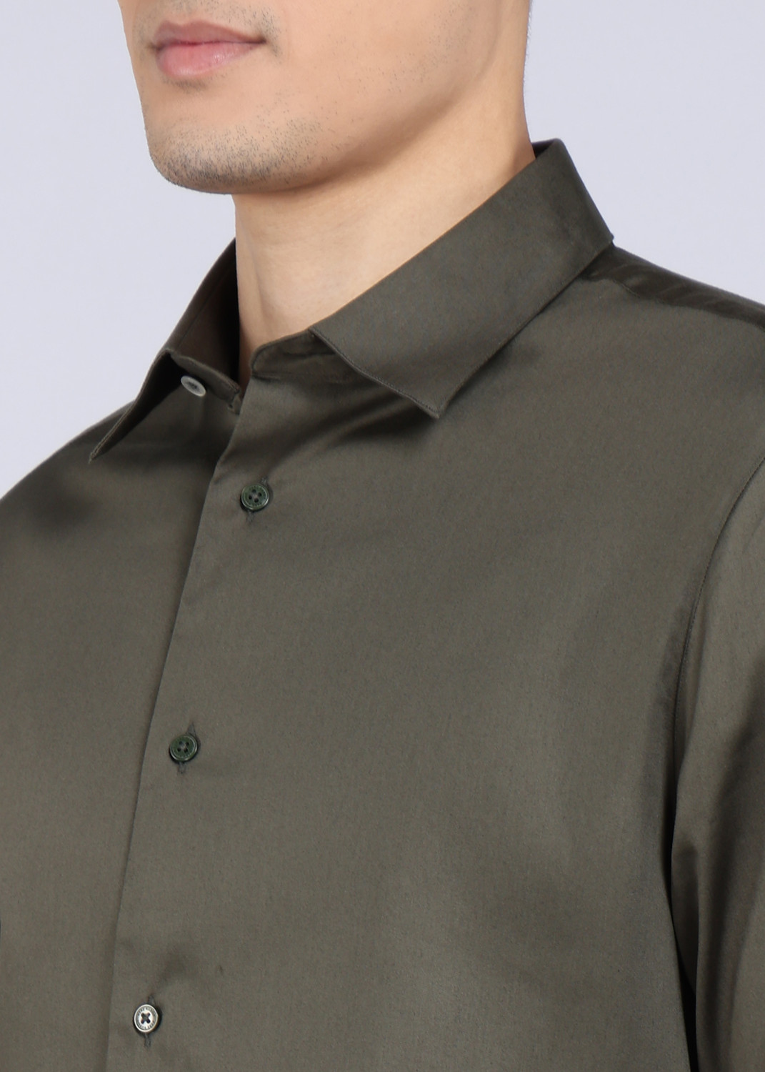 Image of RARE RABBIT Men Solid Casual Green Shirt