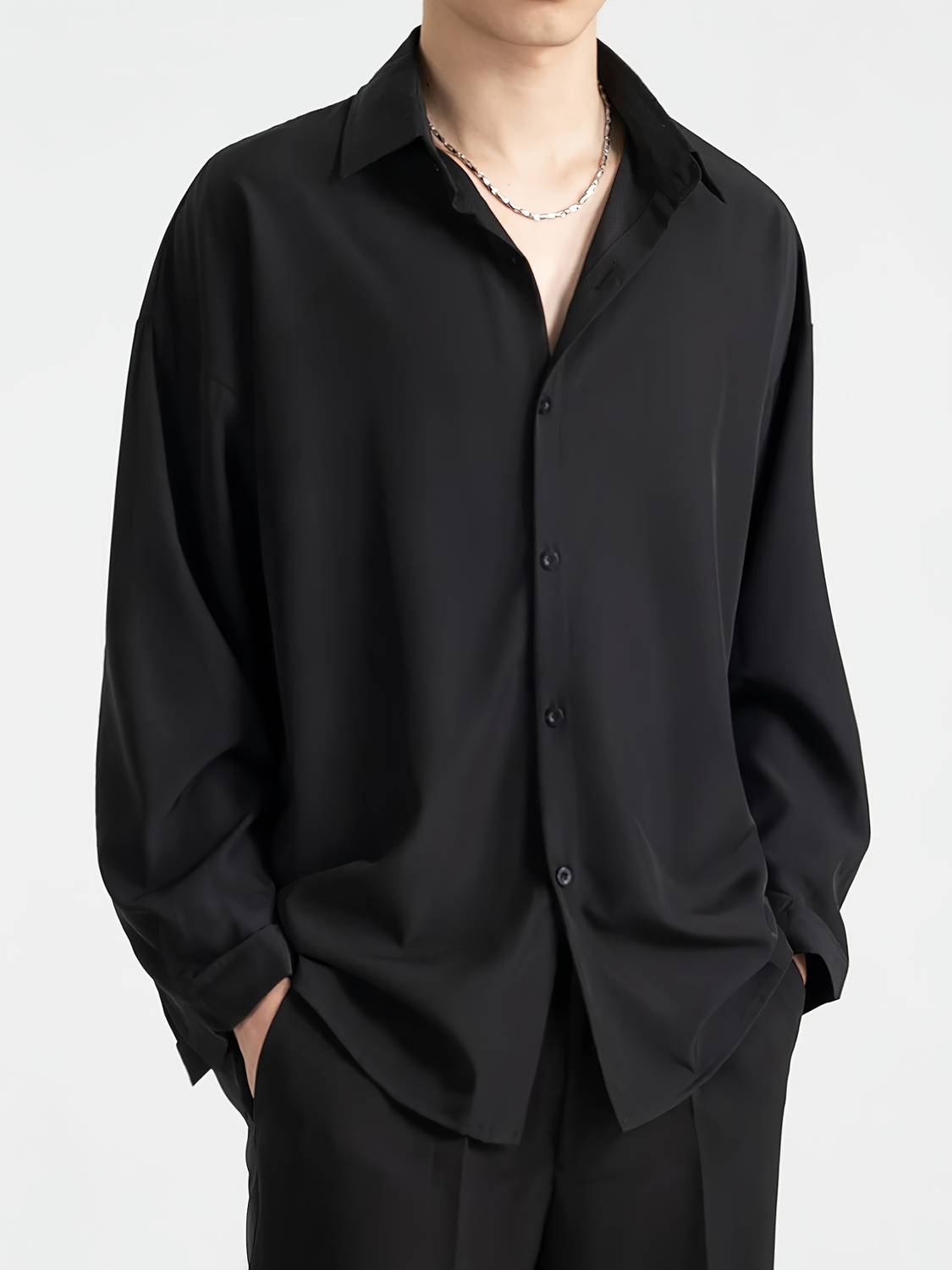 Asta Moda Men Solid Casual Black Shirt