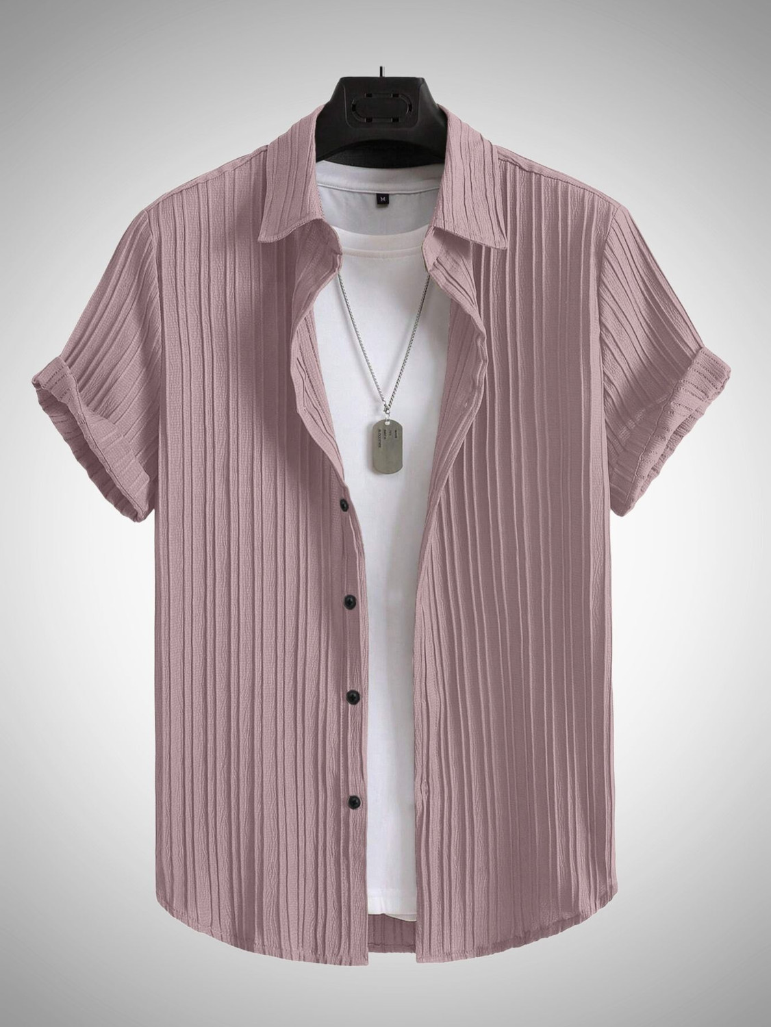 Image of HaloMenss Men Self Design Casual Multicolor Shirt