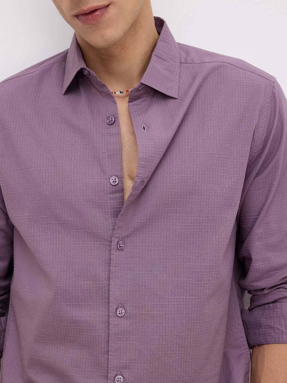 VASTRADO Men Purple Casual Shirt - Image 3