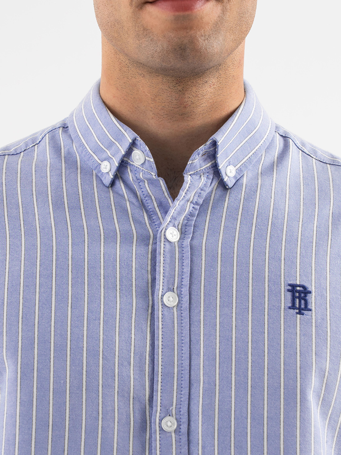 Image of RED TAPE Men Striped Casual Blue Shirt