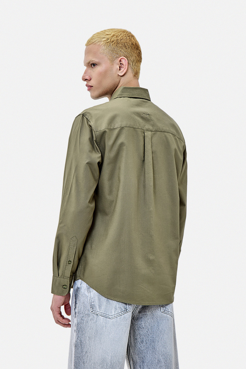 Image of Snitch Men Solid Casual Green Shirt