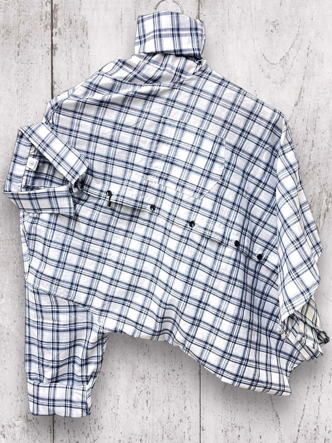 Image of SOLSTICE Men Checkered Casual White Shirt