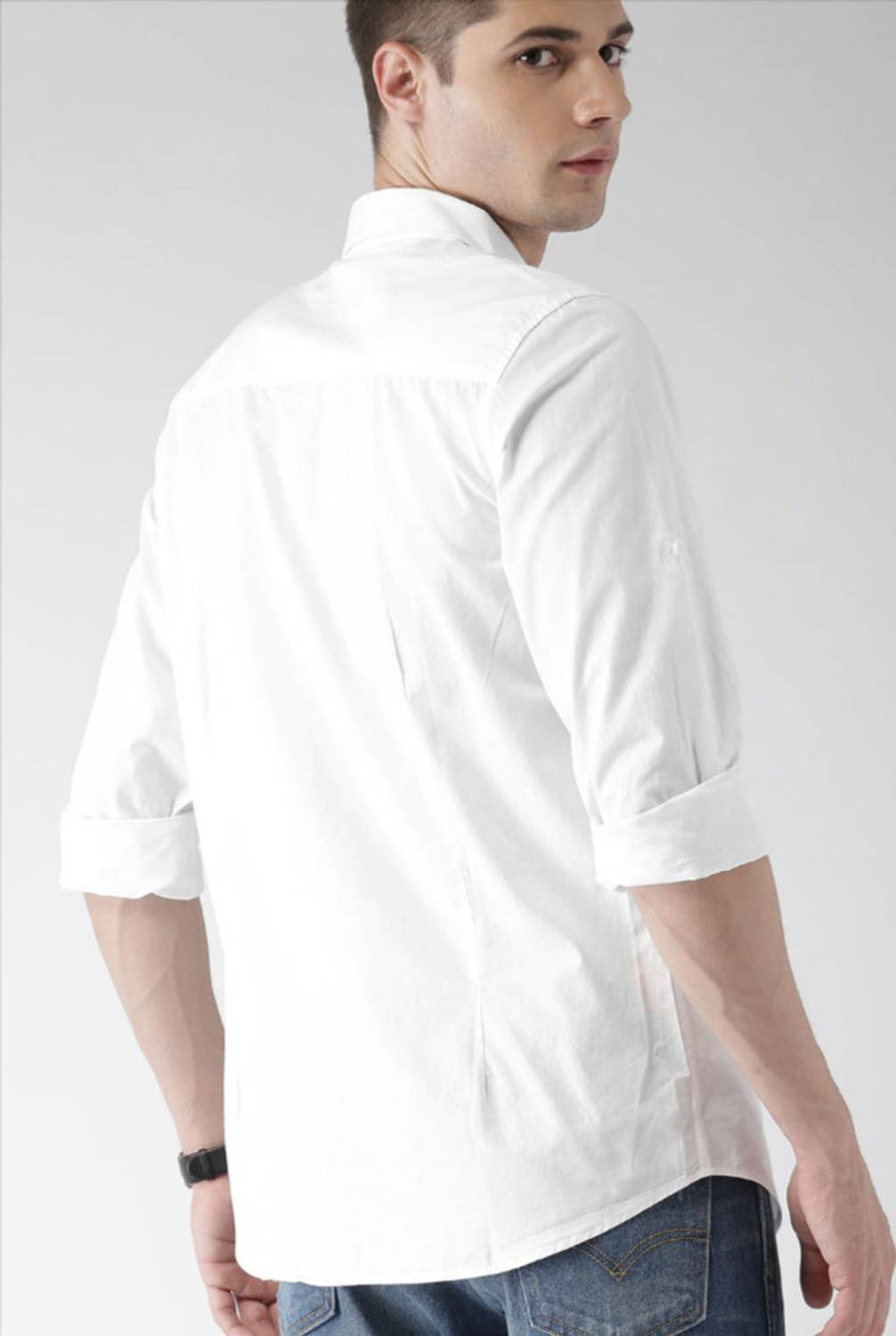VINTAGE Men White Casual Shirt - Image 2