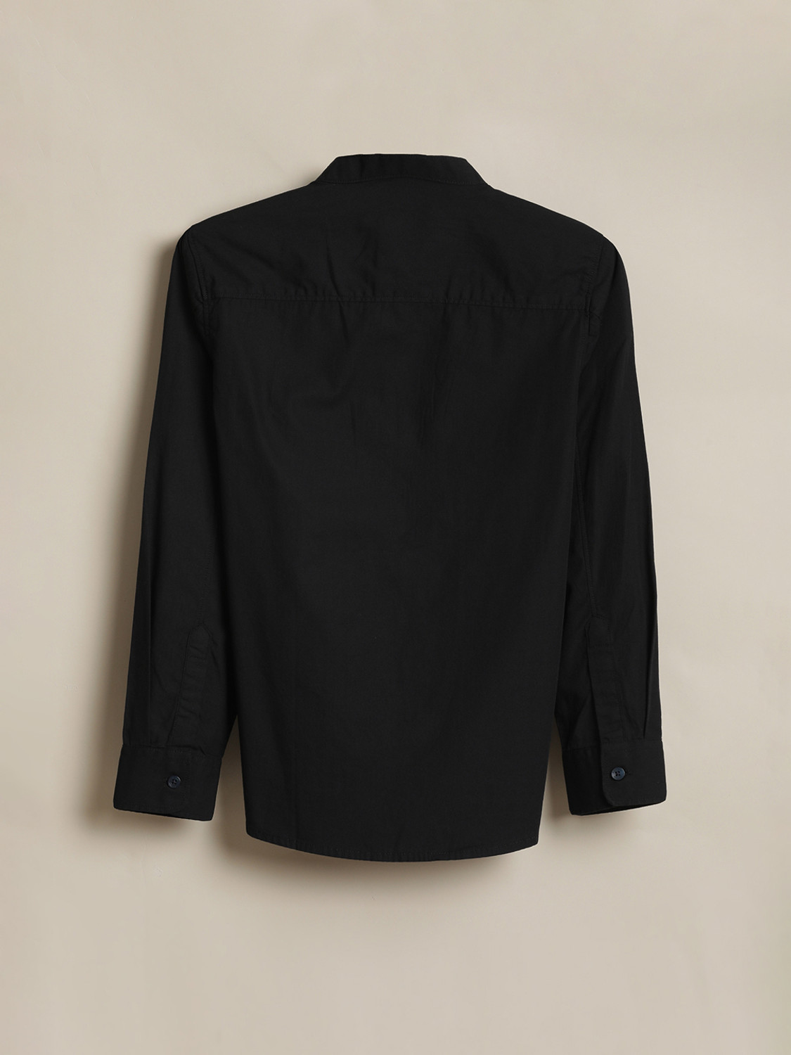Image of Allen Solly Boys Solid Casual Black Shirt
