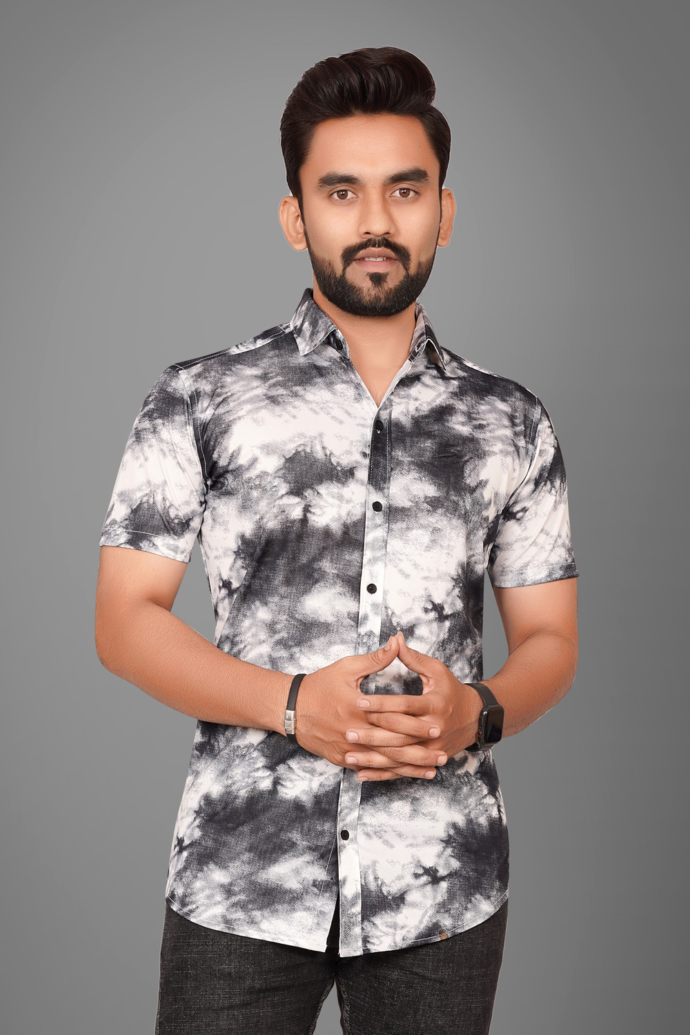 Image of Voroxy Men Dyed /Ombre Casual Multicolor Shirt