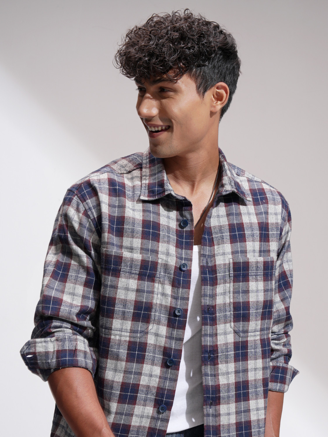 Image of LOCOMOTIVE Men Checkered Casual Multicolor Shirt
