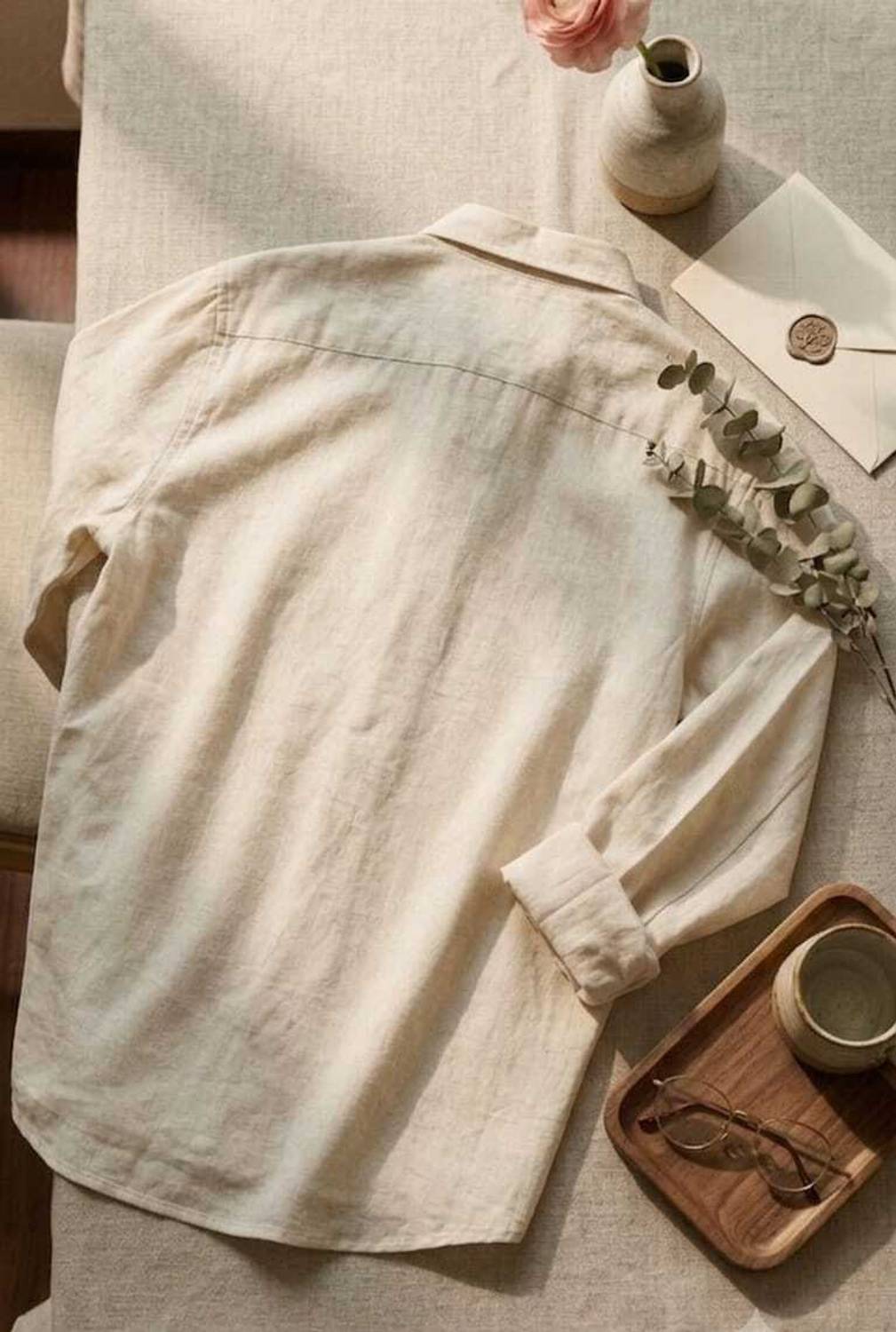 hasti enterprise Men Beige Embroidered Shirt - Image 2