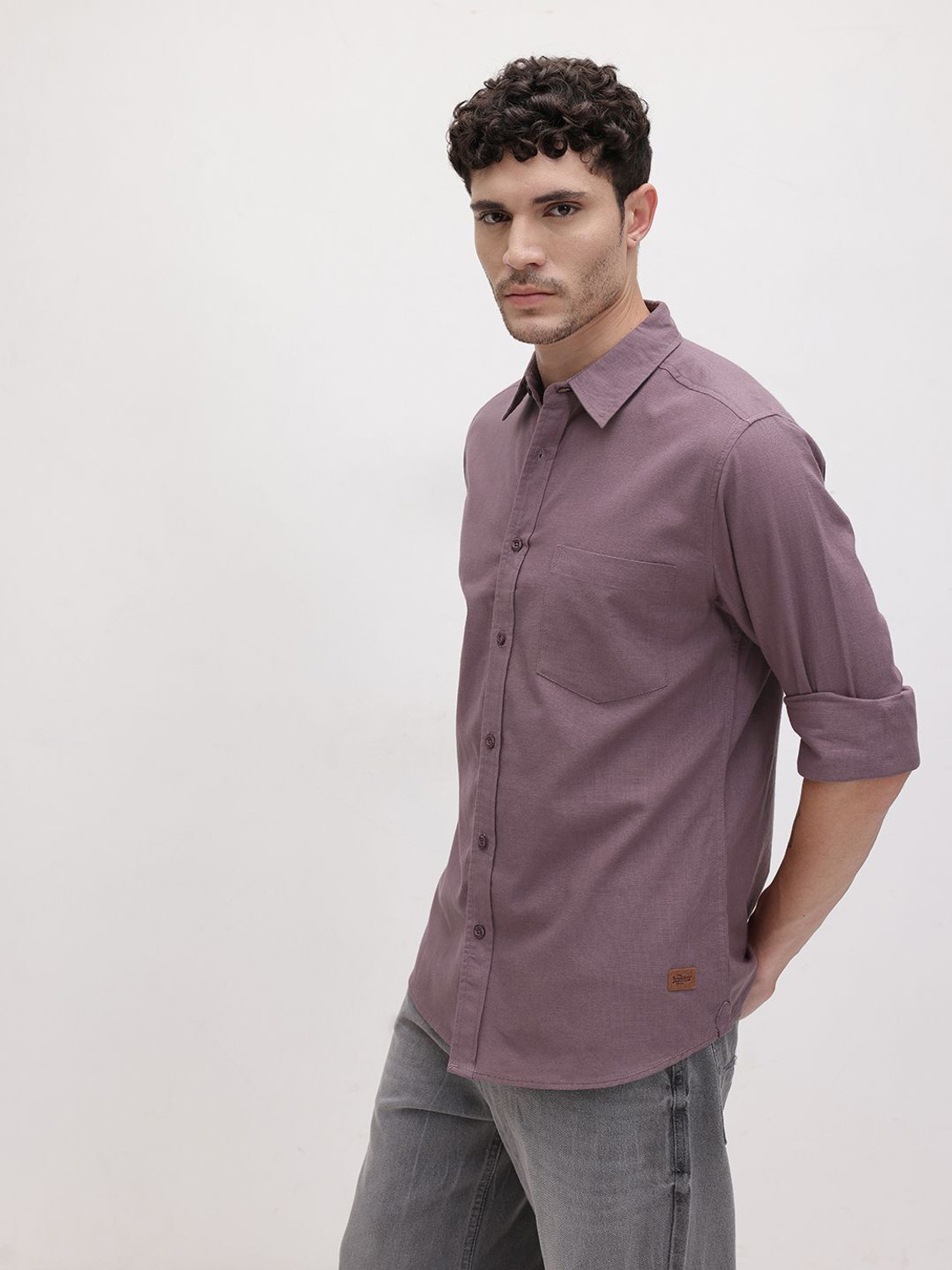 Image of Roadster Men Solid Casual Multicolor Shirt