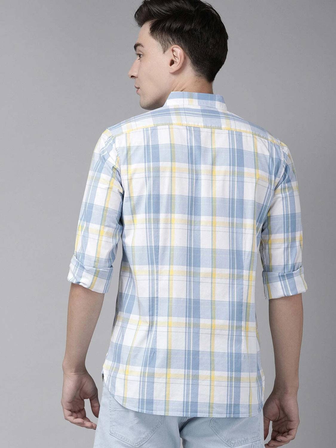 THE BEAR HOUSE Men Slim Fit Checkered Shirt - Image 5