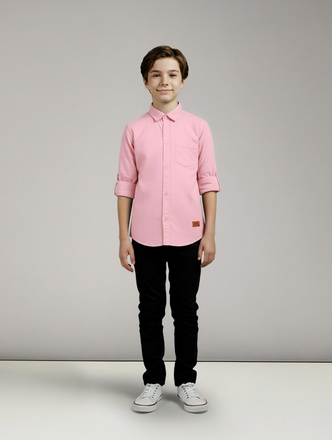 KILLER Boys Solid Casual Pink Shirt