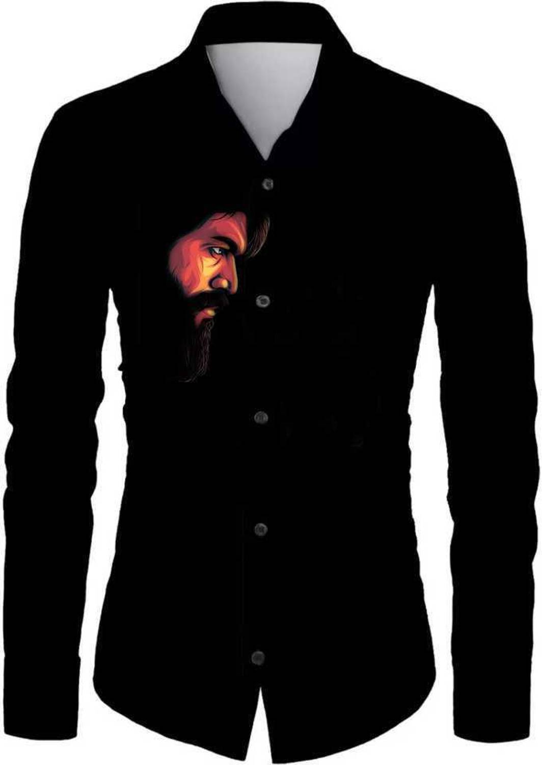 AviraEnterprise Men Printed Casual Black Shirt