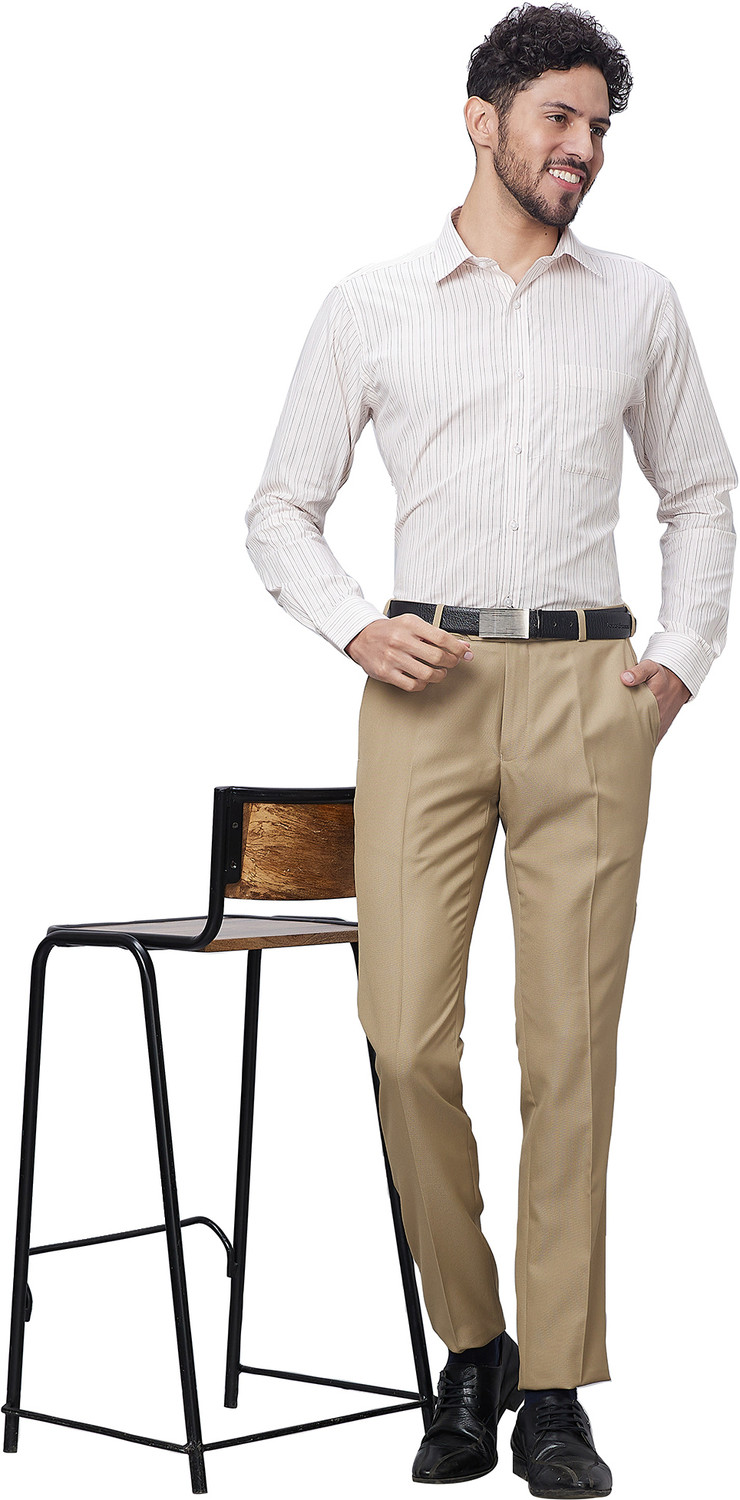Image of Raymond Men Striped Formal Multicolor Shirt