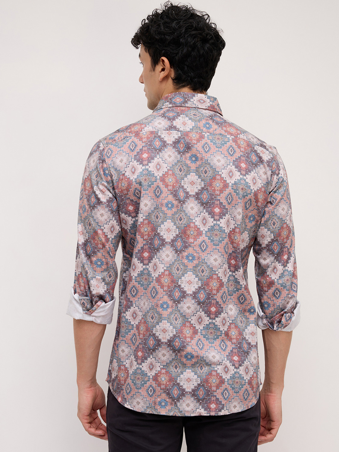 Image of PARX Men Printed Casual Red Shirt