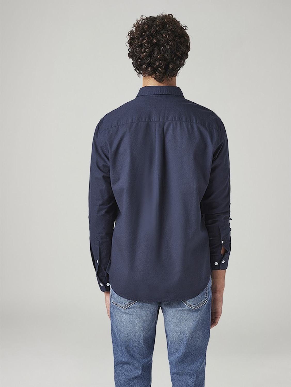 Image of LEVI'S Men Solid Casual Dark Blue Shirt