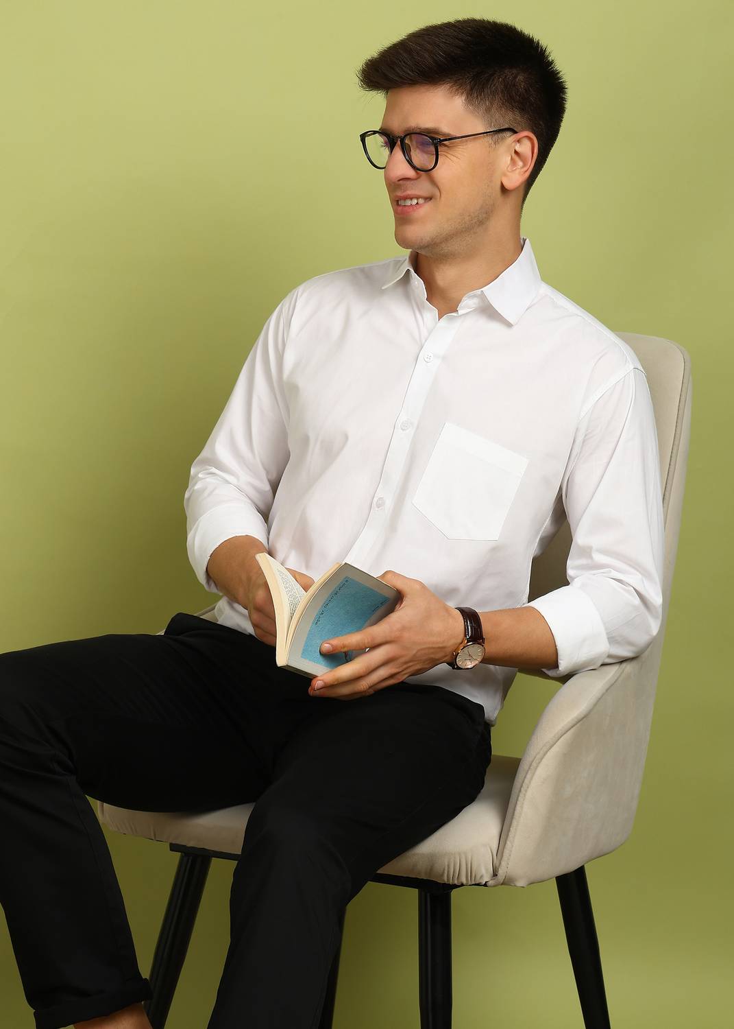 FUBAR Men Solid Formal White Shirt - Image 1