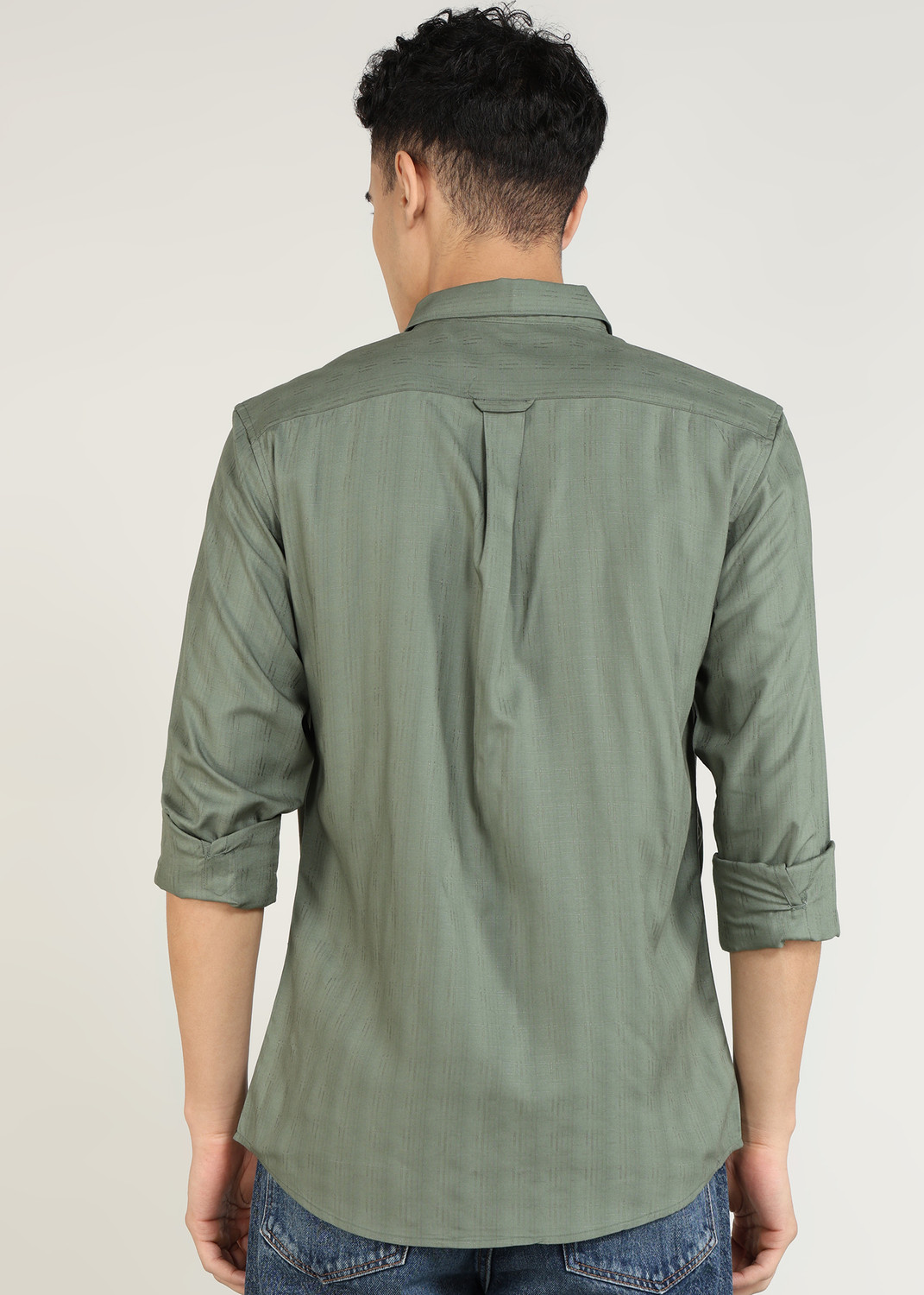 Image of BEING HUMAN Men Slim Fit Striped Casual Shirt